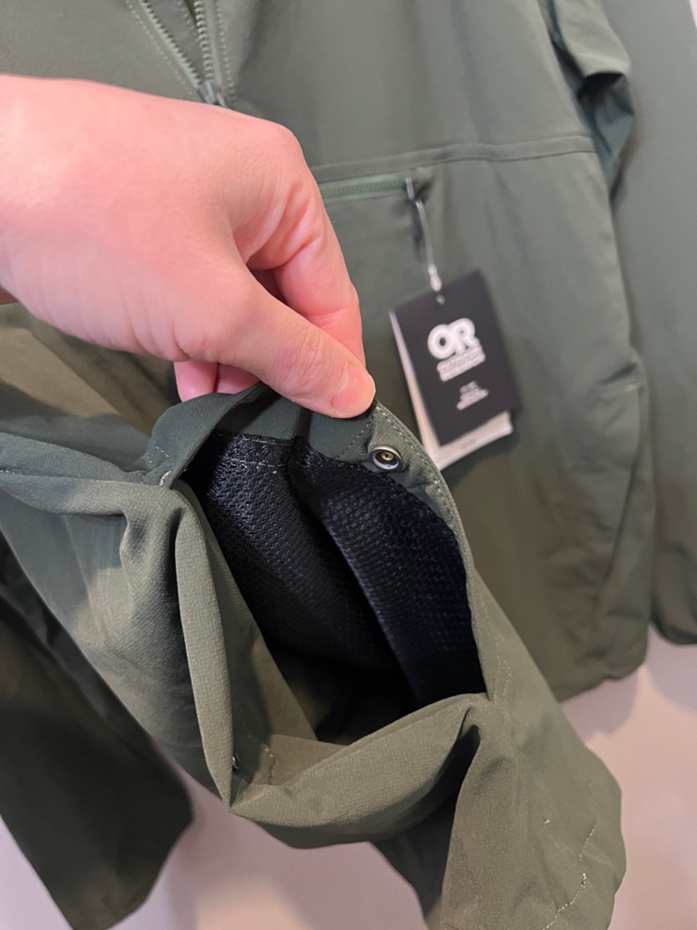 NWT Outdoor Research Ferrosi Anorak 1/2 Zip in Large Verde (forest green) UNISEX - Picture 7 of 12